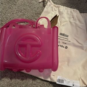 NWT Telfar - Melissa collab pink jelly bag XS
